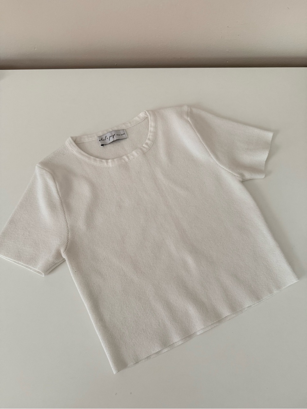 Petal+Pup White Cropped Knit Top